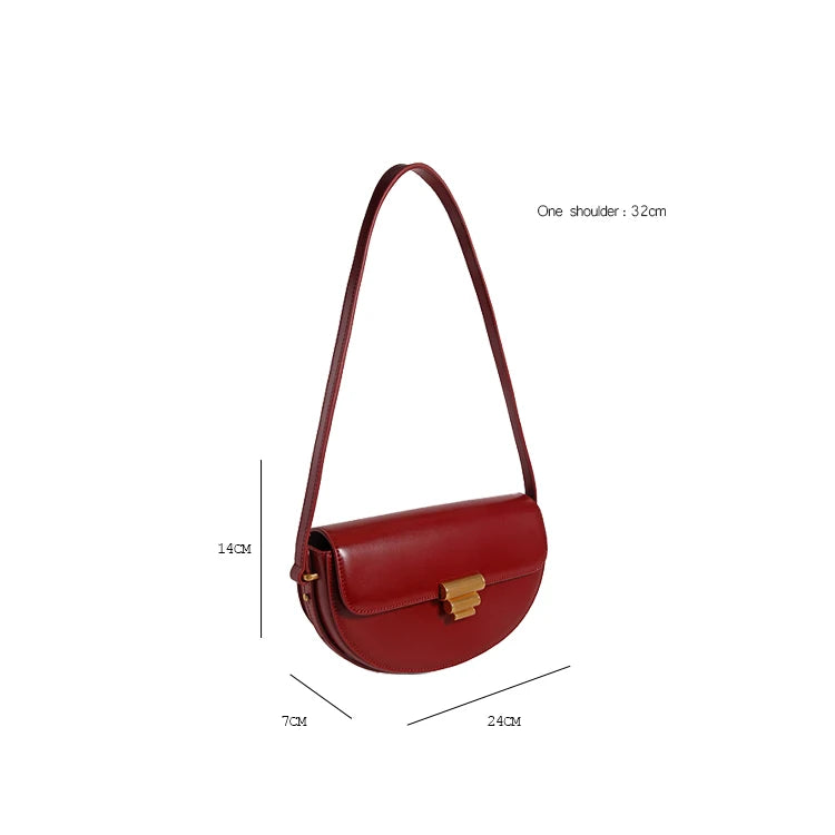 Length of Highsta Aure Saddle Handbag.